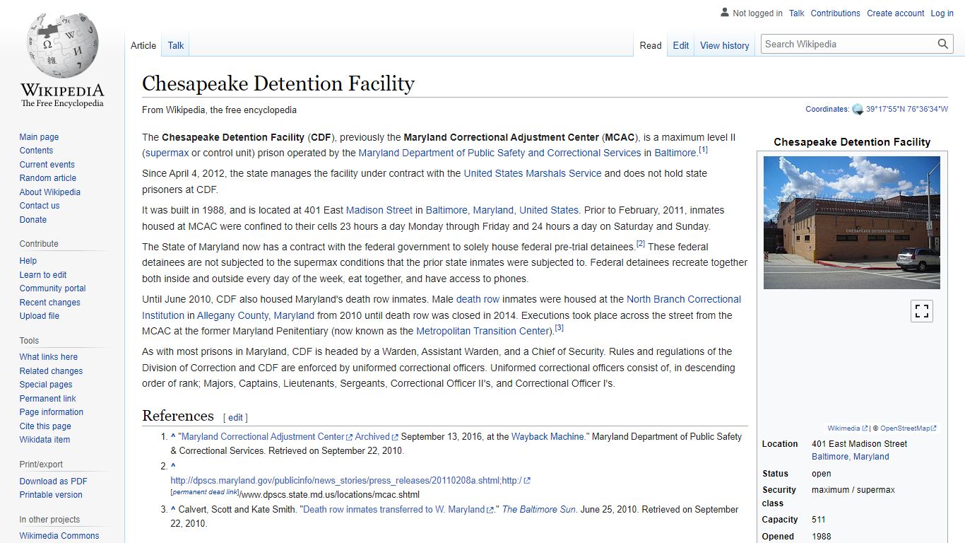 Chesapeake Detention Facility - Wikipedia